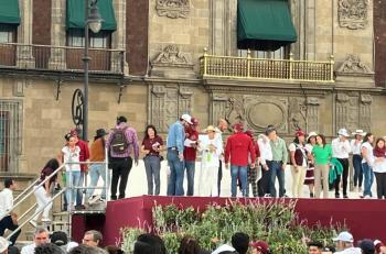 Mariela Guti&eacute;rrez acompa&ntilde;a a Sheinbaum en su cierre de campa&ntilde;a; la candidata al senado visit&oacute; 100 municipios del Edomex