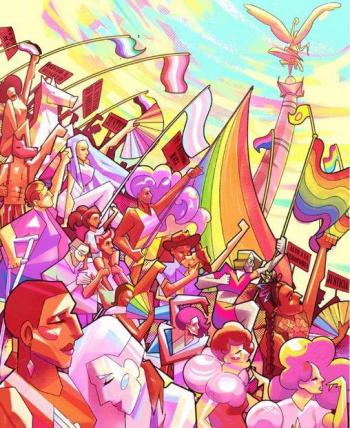 Presentan cartel ganador de la 46a Marcha del Orgullo LGBT+ en Ciudad de M&eacute;xico