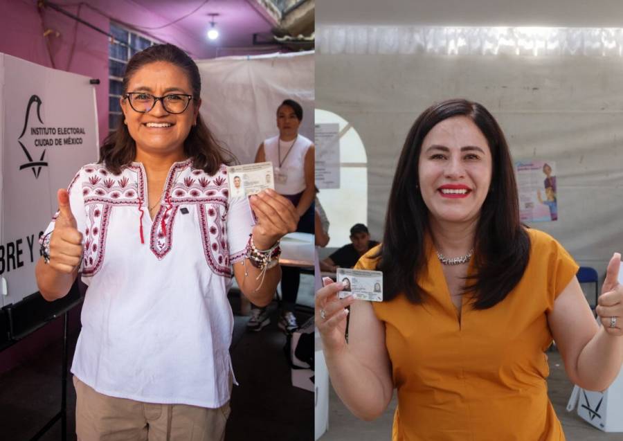 Aleida Alavez y Karen Quiroga votan en Iztapalapa