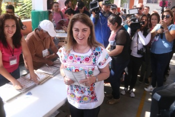 Margarita Gonzáles Saravia lidera el PREP en la carrera por la gubernatura de Morelos