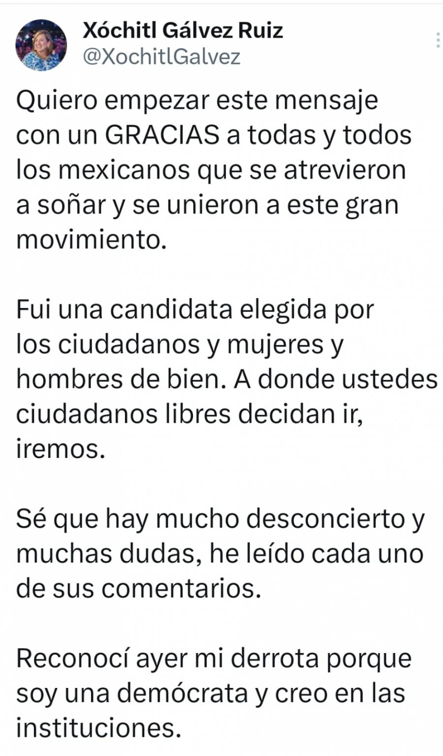 “Esto no termina aquí”, recula Xóchitl Gálvez al informar que impugnará elecciones