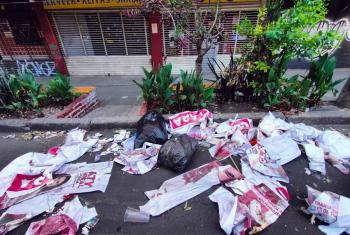 Sobse retira m&aacute;s de 56 toneladas de propaganda electoral en la capital