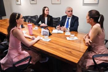 Sheinbaum se re&uacute;ne con directivos de BlackRock; buscan incrementar inversiones en M&eacute;xico