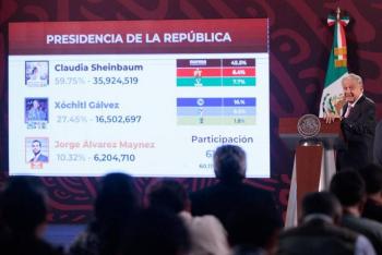 AMLO califica de hist&oacute;ricas est&aacute;s elecciones, y otra vez presume resultados en ma&ntilde;anera
