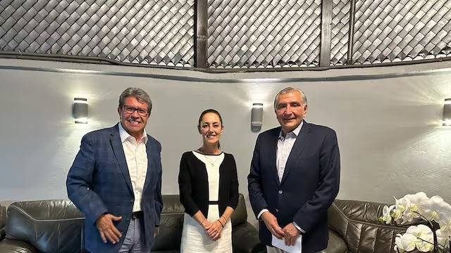 Ricardo Monreal, Adán Augusto López y Arturo Zaldívar dialogan con Claudia Sheinbaum sobre Reforma del Poder Judicial