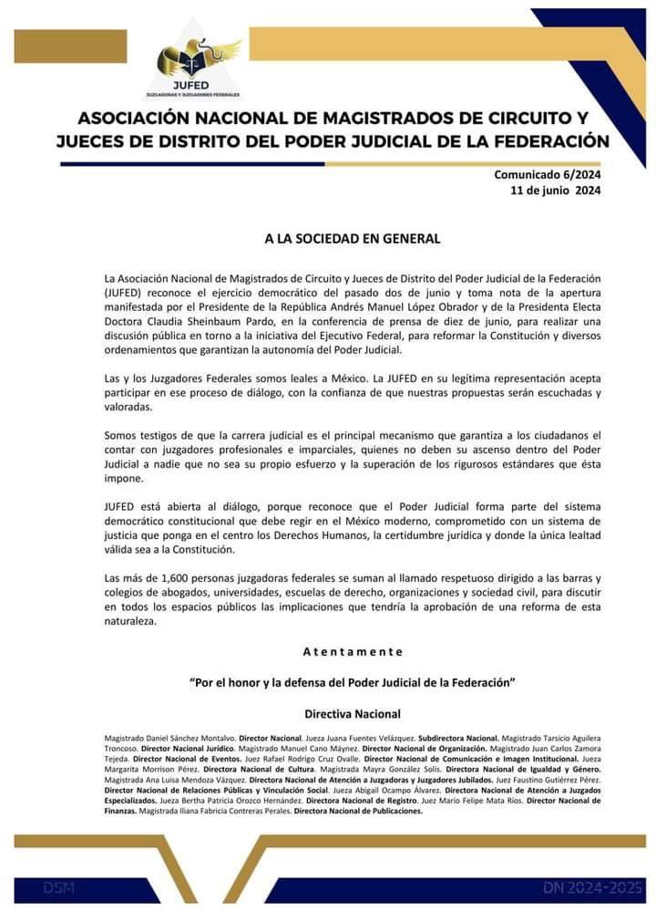 Obrador dice que es irreductible que Reforma Judicial considere elección de jueces, magistrados y ministros vía voto