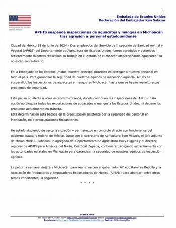 AMLO ve tema pol&iacute;tico en freno de exportaci&oacute;n de aguacate por parte de EU