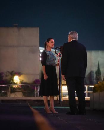 Claudia tiene el bast&oacute;n de mando y ella conduce el movimiento de la 4T, dice AMLO