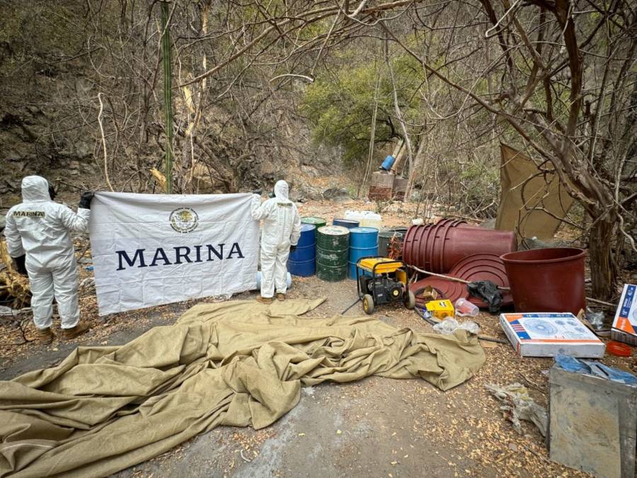 Desmantela la Marina tres narcolaboratorios en Culiacán y asegura toneladas de metanfetamina