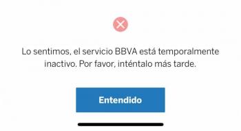 Reportan fallas en app de BBVA