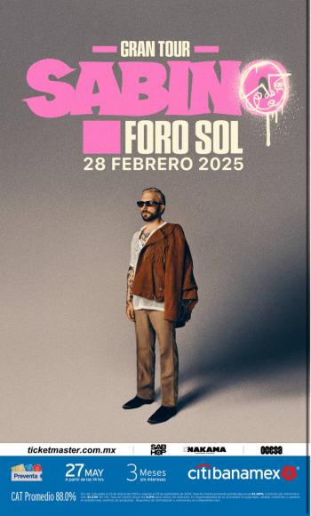 ¡SABINO ANUNCIA SU PRIMER FORO SOL!