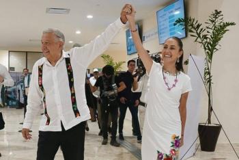De in&eacute;dito califica AMLO transici&oacute;n ordenada y fraterna con Sheinbaum