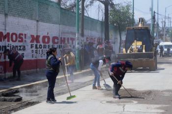 Concluyen trabajos de limpieza en Chimalhuac&aacute;n tras deslizamiento de basura