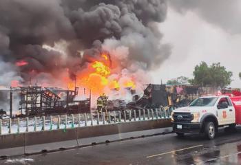 VIDEO: Se registra fuerte incendio entre la GAM y Nezahualc&oacute;yotl