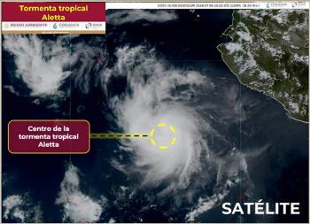 Alertan formaci&oacute;n de la tormenta tropical Aletta; prev&eacute;n lluvias en Jalisco, Colima y Michoac&aacute;n