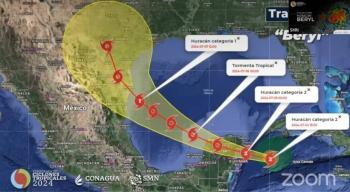 Esta noche el hurac&aacute;n Beryl, Categor&iacute;a 2, ingresar&aacute; a Quintana Roo, y el domingo o lunes golpear&aacute; en Tamaulipas