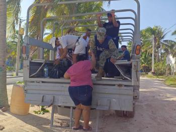Marina evac&uacute;a a 86 personas en el estado de Quintana Roo previo a llegada de Beryl
