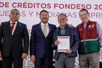 Destaca Batres entrega de cr&eacute;ditos del FONDESO con una inversi&oacute;n de 2.7 mil mdp