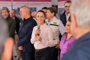 Sheinbaum acompa&ntilde;a a AMLO en supervisi&oacute;n de obras en la CDMX y Edomex