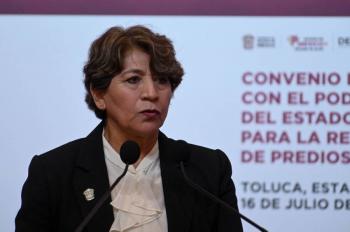 Delfina G&oacute;mez firma convenio para regularizar predios en el Estado de M&eacute;xico