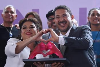 Clara Brugada y Mart&iacute; Batres, acuden a inauguraci&oacute;n de la Utop&iacute;a “Ixtapalcalli”, en Iztapalapa
