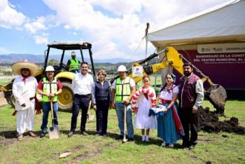 Destina GEM 43.8 mdp para construcci&oacute;n de teatro en Tepetlaoxtoc y rehabilitaci&oacute;n del mercado de Texcoco