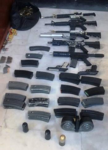 Guardia estatal asegura arsenal y veh&iacute;culo robado en Tamaulipas