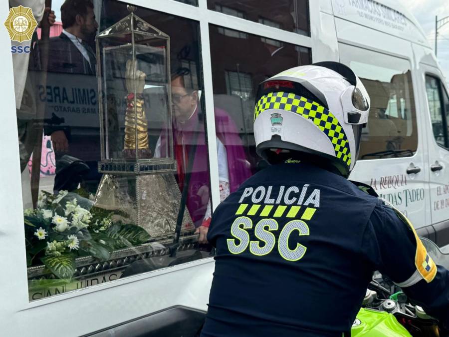 Operativo de seguridad para el traslado de la Reliquia de San Judas Tadeo a la Catedral Metropolitana