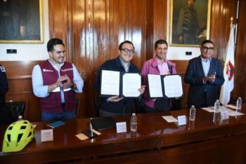 Firman Semov y Toluca acuerdo para instalar “Bici P&uacute;blica” en la capital del estado