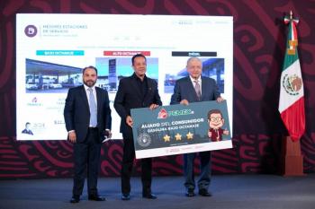 Entrega Profeco reconocimiento a gasolineras de Pemex, Orsan y G500