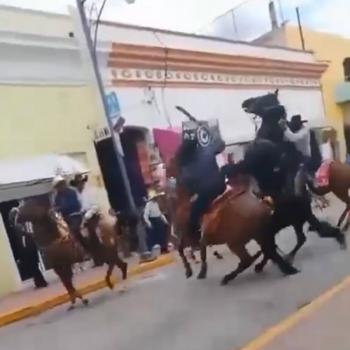 Hombre agrede a un caballo y su jinete en pleno evento de charrer&iacute;a