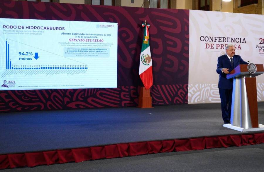 Refinería Olmeca costó 340 mil millones ahorrados en el combate del huachicoleo en un 92%: AMLO