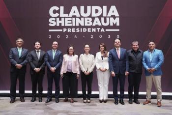 Claudia Sheinbaum se re&uacute;ne con gobernadores para definir proyectos de infraestructura