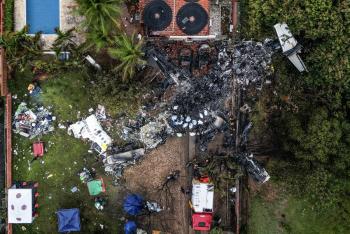 Recuperan cuerpos del avi&oacute;n que se estrell&oacute; en Brasil
