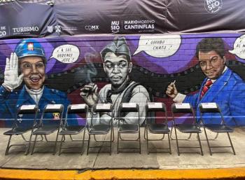 Develan placa y mural de ‘Cantinflas’ en CDMX; abrir&aacute;n museo para recordarlo