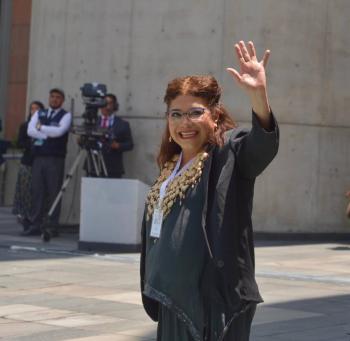 “Con ella llegamos todas”, dice Clara Brugada tras acompa&ntilde;ar a Sheinbaum en entrega de constancia como presidenta electa