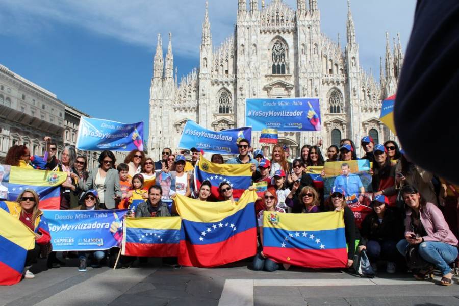 Venezolanos en Italia se manifiestan en diversas ciudades contra Maduro