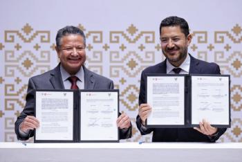 CDMX e Hidalgo firman convenio en materia de tecnolog&iacute;a e innovaci&oacute;n