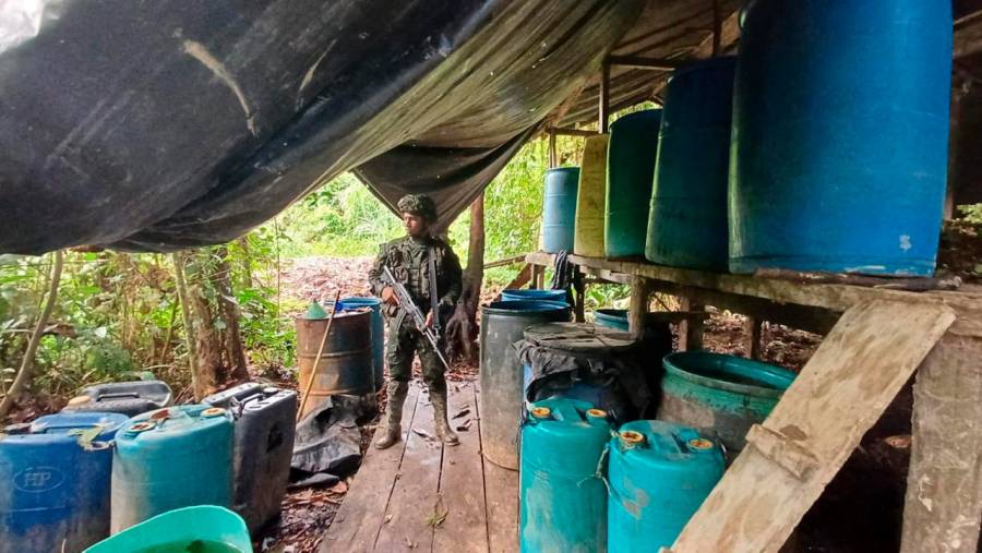 Fuerzas Militares destruyeron cuatro laboratorios ilegales con capacidad para producir seis toneladas mensuales de droga