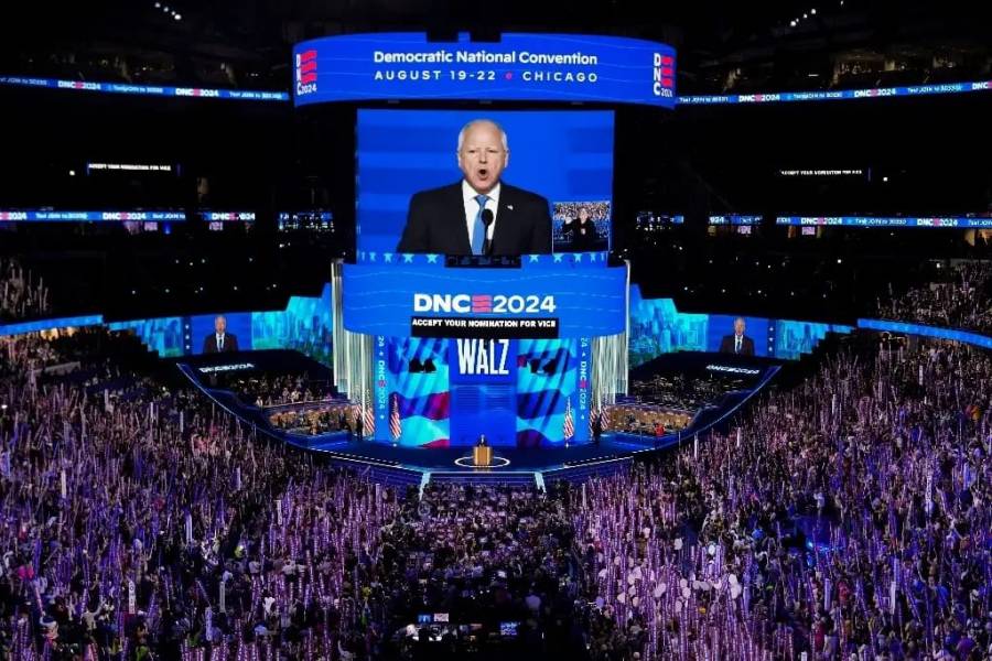 Tim Walz brilla en la Convención Nacional Demócrata, mientras se abordan derechos civiles y tensiones internas