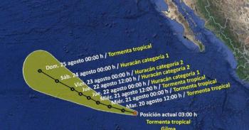 Hurac&aacute;n Gilma alcanza categor&iacute;a 3 pero no representa amenaza para M&eacute;xico