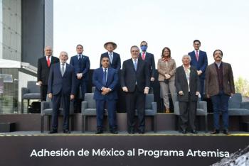 Ebrard recuerda que M&eacute;xico forma parte del programa espacial Artemisa