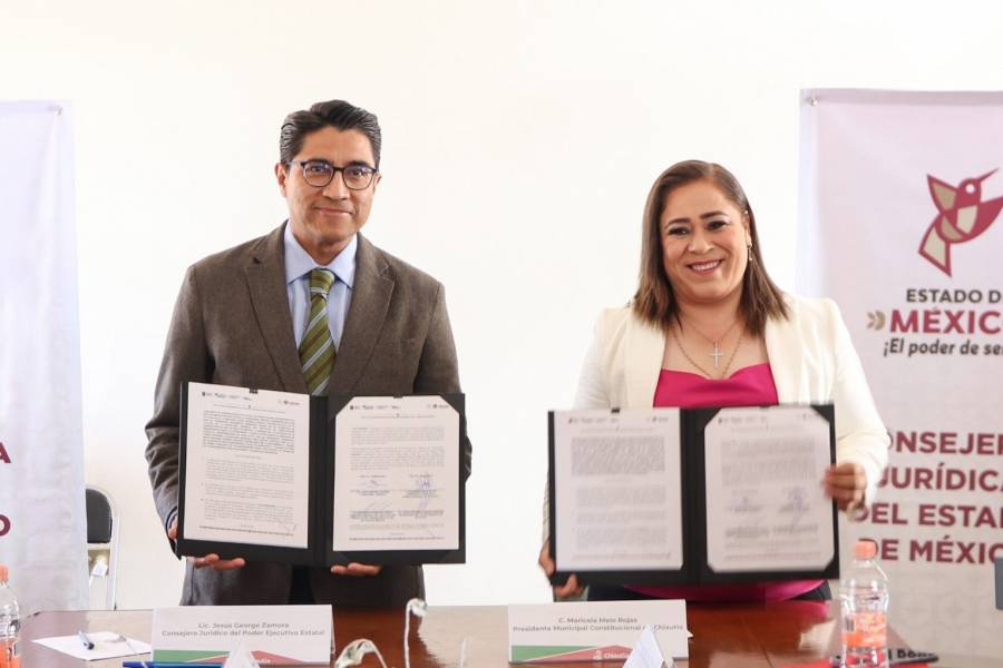 Firma Consejer&iacute;a Jur&iacute;dica del EdoM&eacute;x convenio de verificaci&oacute;n administrativa con Chiautla