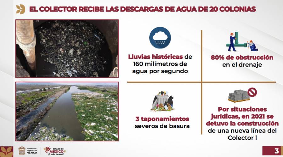 Delfina Gómez se compromete a rescatar sistema de drenaje en Chalco