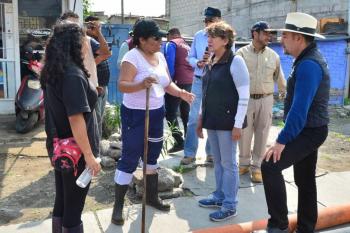 Supervisa Delfina Gómez labores de desazolve y limpieza en Chalco; opera Caravana de la Salud