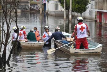 Reabre parcialmente la Cruz Roja de Chalco tras inundaci&oacute;n