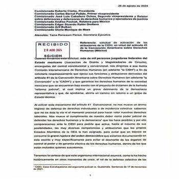Jueces federales piden a la CIDH detener la Reforma Judicial en M&eacute;xico