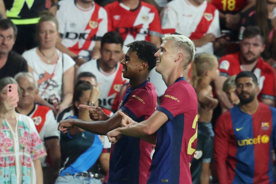 Dani Olmo se estrena para rescatar al Barcelona en Vallecas