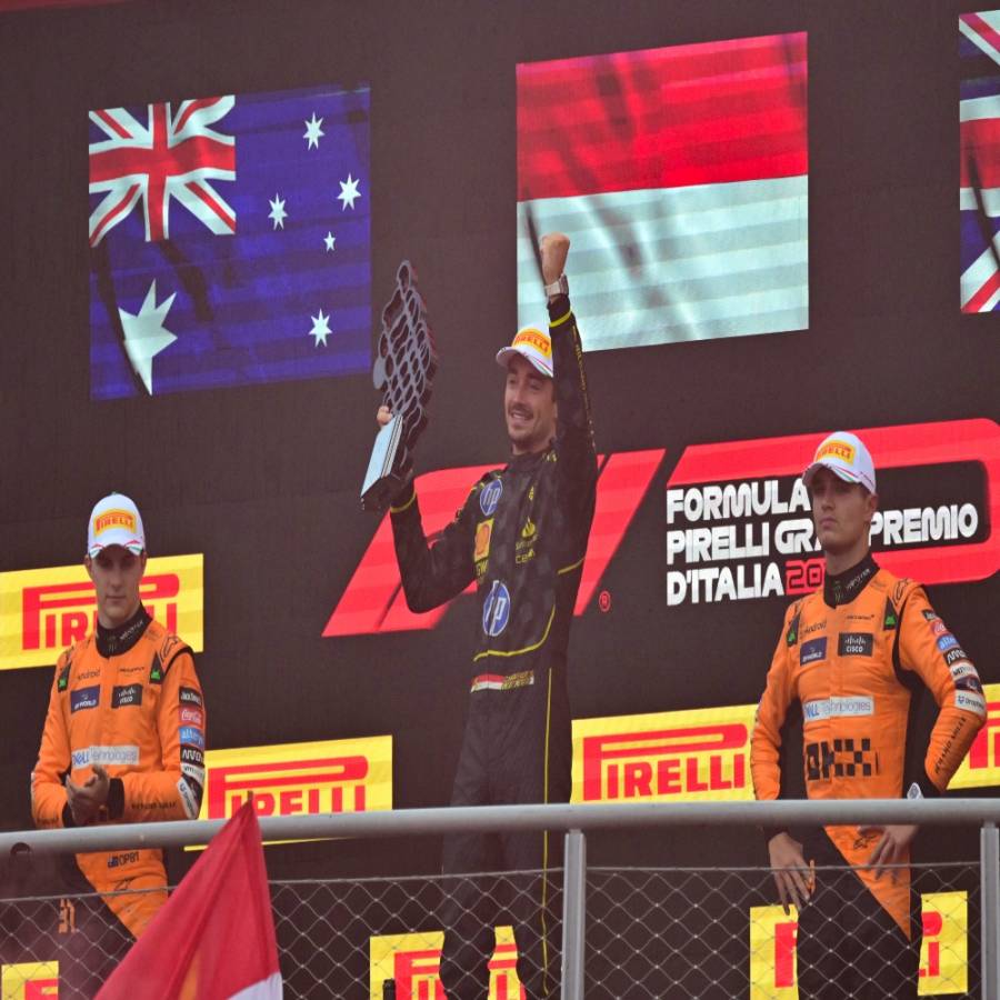 F1: El monegasco Charles Leclerc (Ferrari) gana en Monza por delante de los McLaren