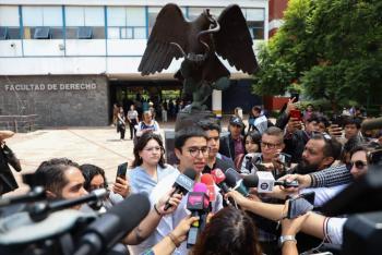 Estudiantes de derecho de la UNAM exigen di&aacute;logo sobre Reforma Judicial en la C&aacute;mara de Diputados